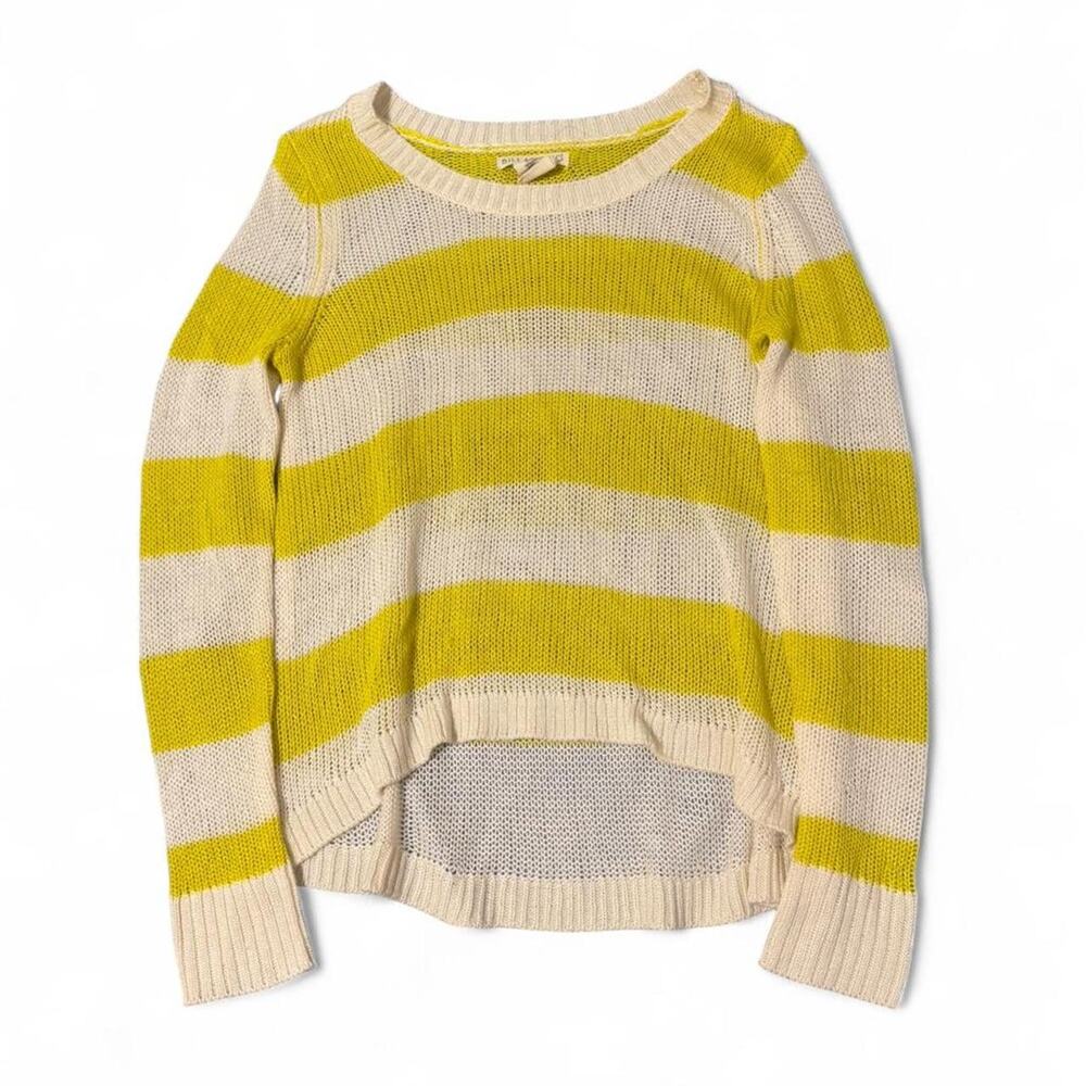 Billabong yellow striped sweater size small